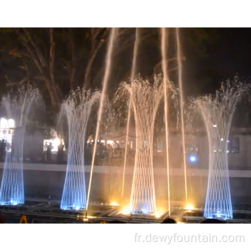 Jardin de fontaine de danse colorée contrôlée